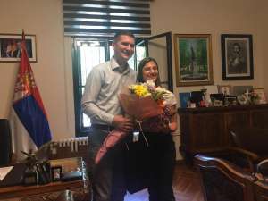 Milena Miletić na prijemu kod gradonačelnika (FOTO) - Hit Radio Pozarevac, Branicevski okrug