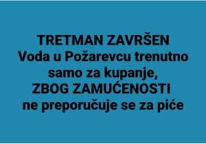 Voda za sada samo za kupanje - Hit Radio Pozarevac, Branicevski okrug