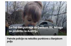 Sedmi dan potrage za Dankom Ilić, istraga se proširila na Austriju - Hit Radio Pozarevac, Branicevski okrug