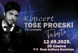 „Živi u pesmama“ – tribute koncert Tošetu Proeskom u Kostolcu - Hit Radio Pozarevac, Branicevski okrug