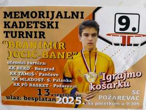 U Požarevcu se održava 9. memorijalni turnir „Branimir Bane Jocić“ - Hit Radio Pozarevac, Branicevski okrug