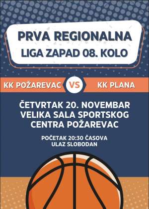 Košarkaši Požarevca večeras dočekuju KK Plana - Hit Radio Pozarevac, Branicevski okrug