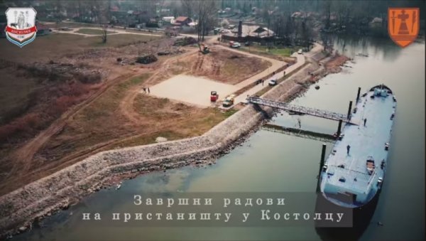 Završni radovi na pristaništu u Kostolcu