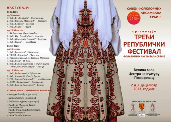 Republička Smotra folklora ovog vikenda u Požarevcu